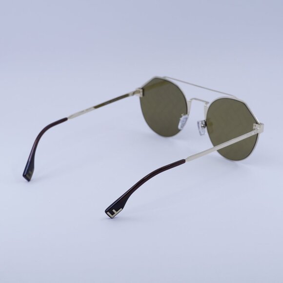 Fendi FE40060U 10G FENDI SKY Sunglasses Gold Round Frame, Brown Lenses - Picture 6 of 12